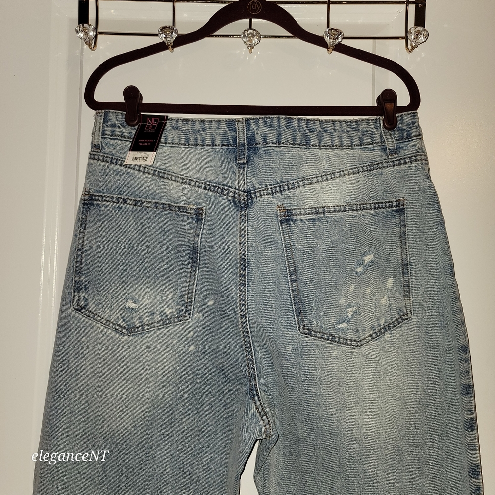 No Boundaries Super High-Rise Straight Leg Light Blue Jeans Sz: 17 - Picture 9 of 9